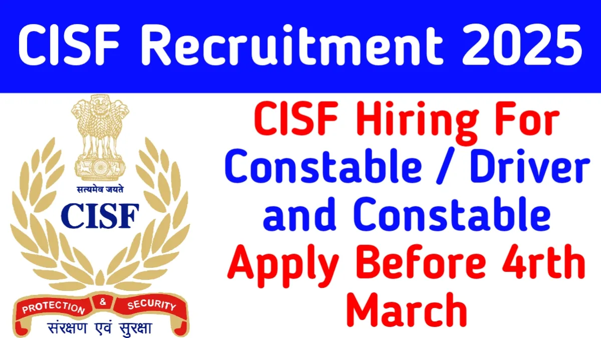 CISF Constable Recruitment 2025